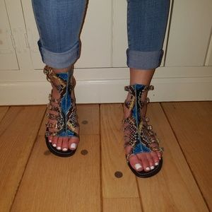 Animal Print Gladiator Sandals